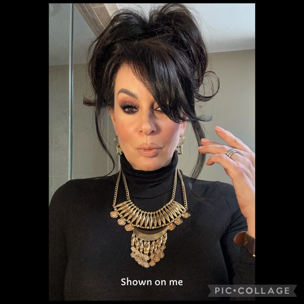 Emma Simone Goldtone Fashion Statement Necklace